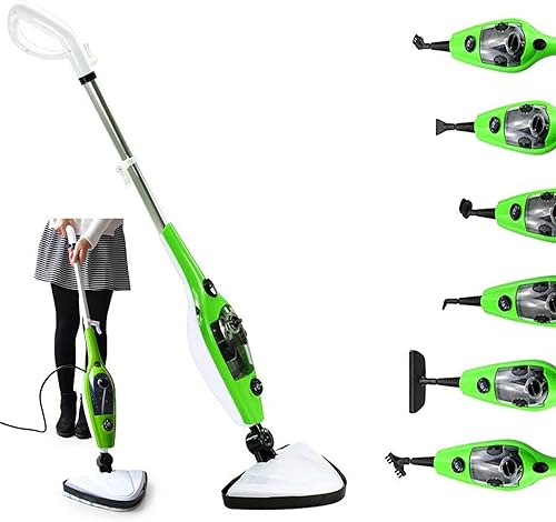 Limpiador de pisos, trapeador de vapor 10 en 1 para limpieza de pisos, limpiador de vapor multifuncional con práctico desmontable de mano, adecuado