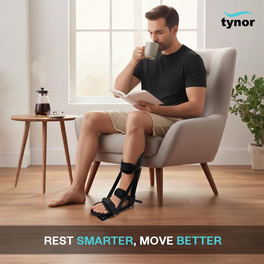 TYNOR PF Night Splint Derotation, Black, Medium, 1 Unit 3