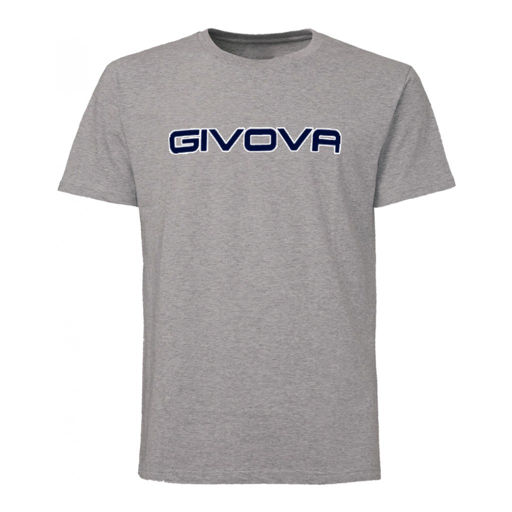 Givova Unisex Gris Cotton T-Shirt Spot