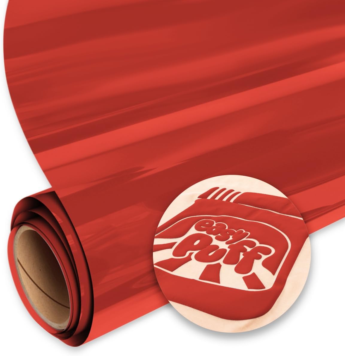 SISER Siser Easy Puff HTV 12''x1yd - 3D Puffy Heat Transfer Vinyl (Red)