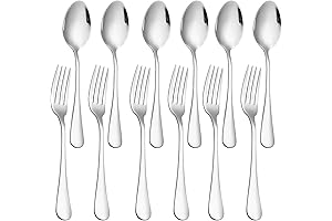 6.7-Inch Stainless Steel Spoon and Fork Set