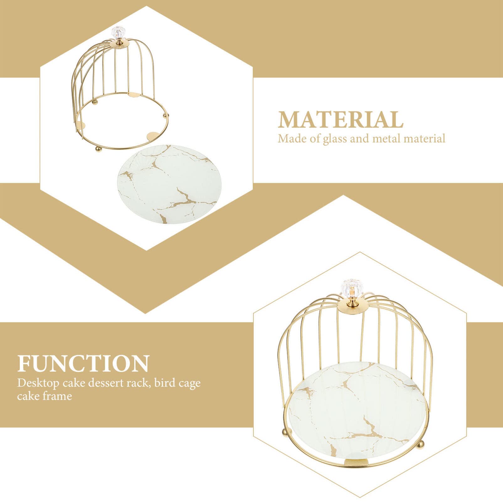 Alipis Soporte Decorativo Para Cupcakes Forma De Jaula De Pájaro Elegante Estante Para Tartas y Postres Para Bodas y Fiestas Diseño Presentación De Dulces