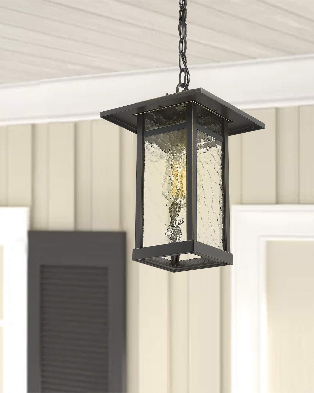 TOP оƒƒERS Outdoor Pendant Light for Porch, Beionxii 1-Light Exterior Hanging Lantern Light Fixtures Oil Rubbed Bronze Finish with Water Ripple Glass, Ceiling Height Adjustable - A268 Series Rеvіеw Dіѕсоunt Outdoor Pendant Light for Porch, Beionxii 1-Light Exterior Hanging Lantern Light Fixtures Oil Rubbed Bronze Finish with Water Ripple Glass, Ceiling Height Adjustable - A268 Series
