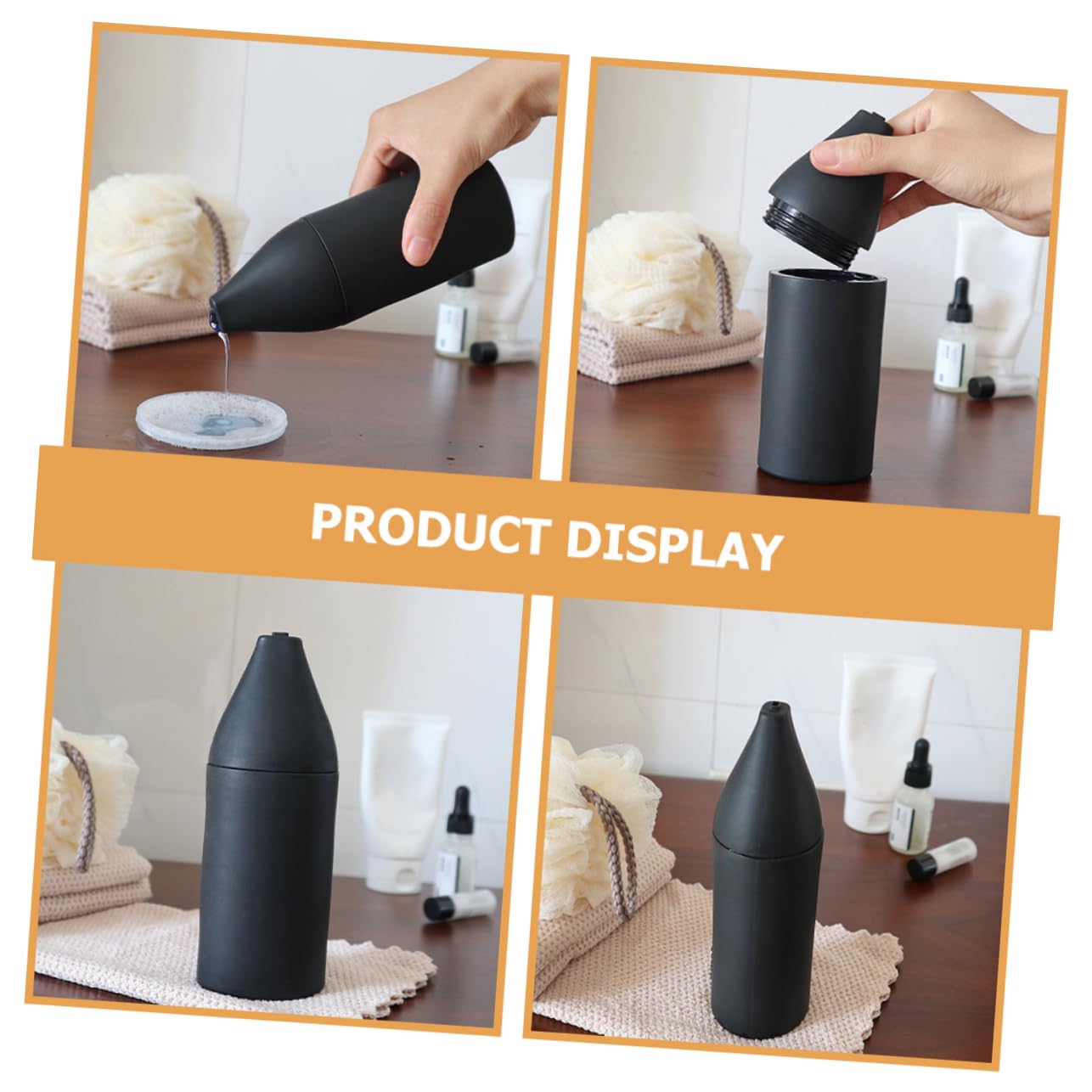 Ipetboom Silikon Handspender mit Quetschdesign zum Befüllen von Flüssigwaschmittel und Seife Nachfüllbare Küchenlotionflasche Geeignet für Küche und Badezimmer