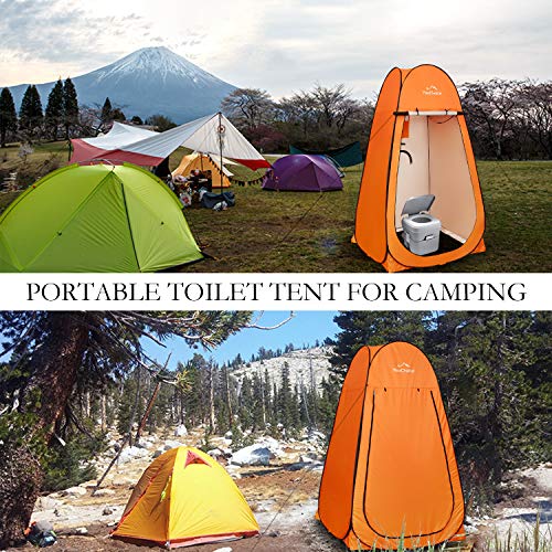 Image of Your Choice Pop Up Shower Tent 47.2 inch Wx74.8 /82.7 inch H Privacy Changing Tent | Waterproof Silver Coating Portable Shelter with Carry Bag for Camping, Beach, RV, Hiking, Fishing