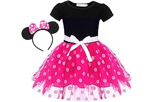 WonderBabe Adorable Polka Dot Minnie Mouse Inspired Dress for Toddler Girls