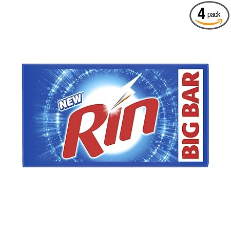 RIN Detergent Bar - 250 g (Pack of 4)
