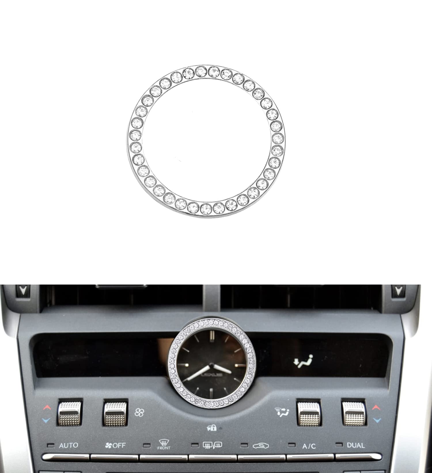 Adhesivos circulares para reloj accesorios de consola Lexus NX 15-17