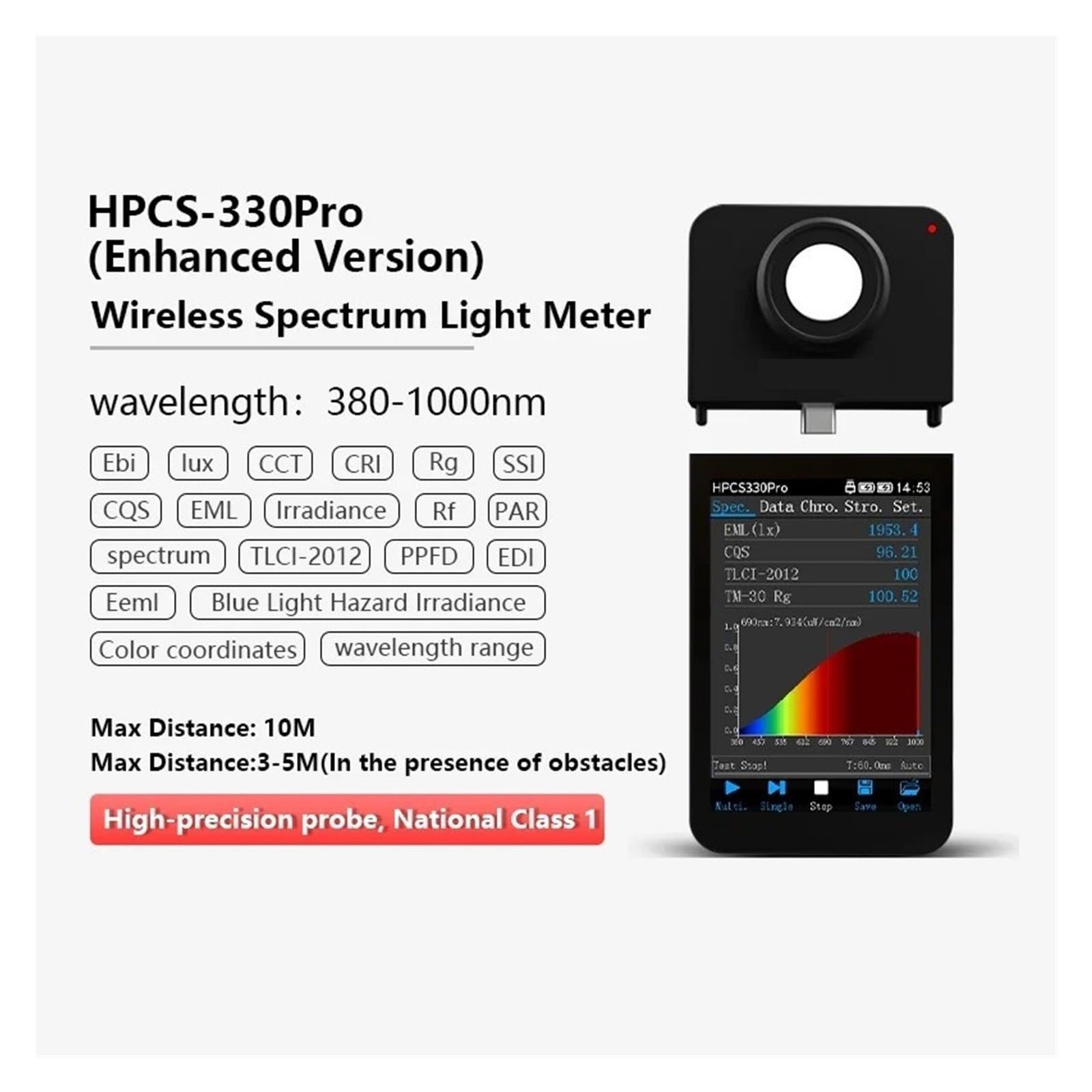 Ręczny Spektrometr HPCS-330Pro 380-1000nm