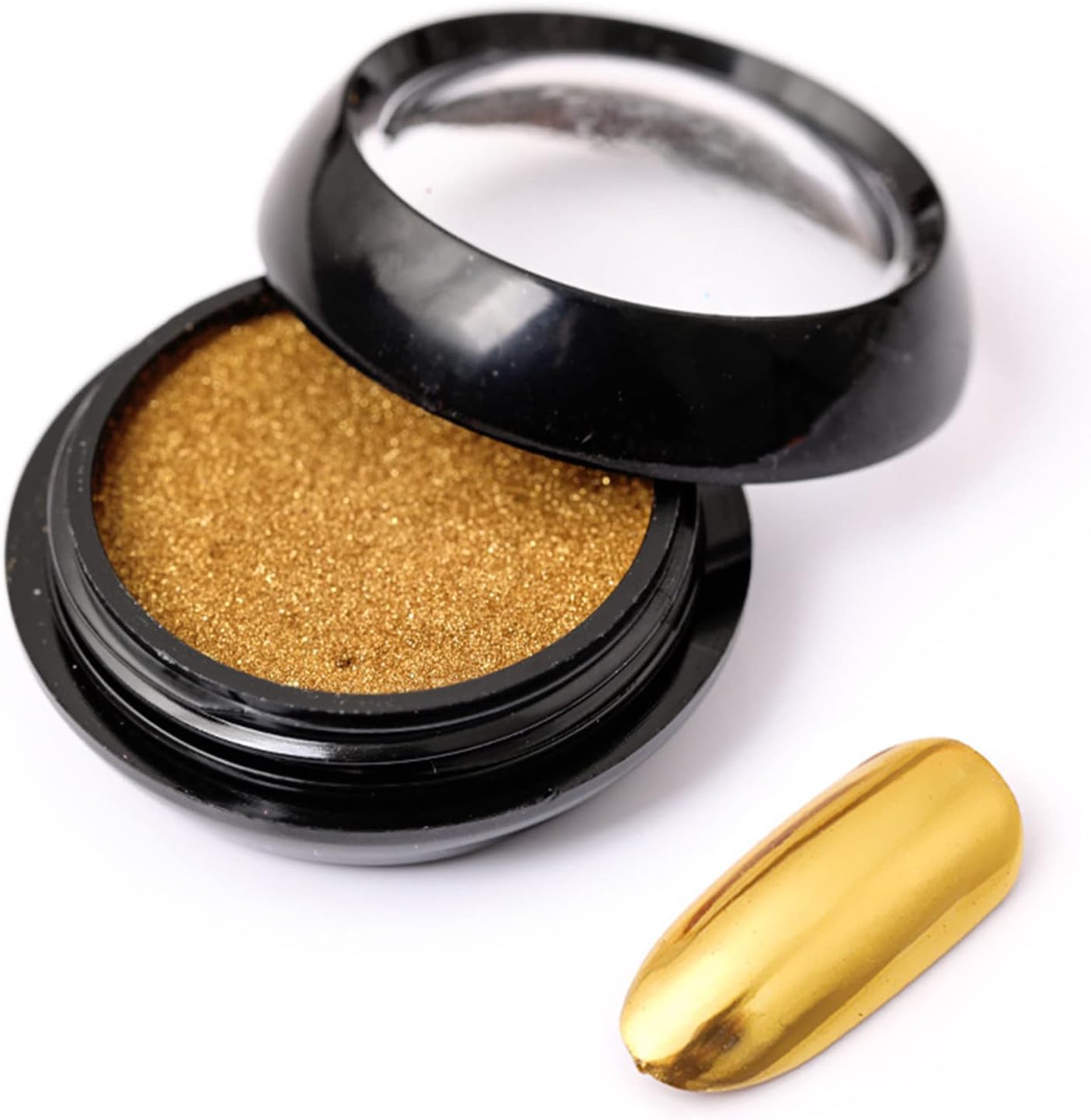 12 Colors Mix Colors Glitter Nail Sequins Powder - Metallic Mirror Effect Iridescent Nail Glitter Kit for Gel Polish Nail Art Decoration - 196