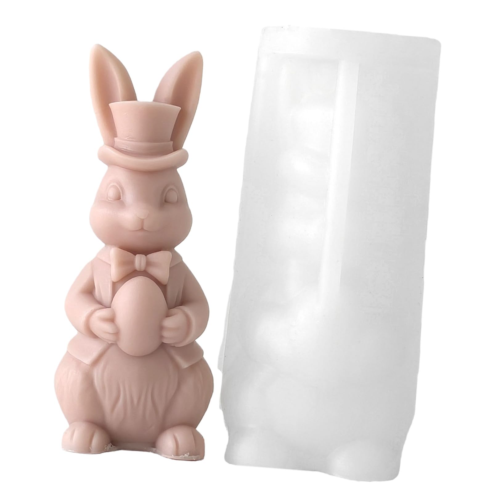 Easters Rabbits Silicone Flexible Demold Designs Food Grade Materials for Soap Chocolate Crafting Holiday Crafting Rabbits Silicone