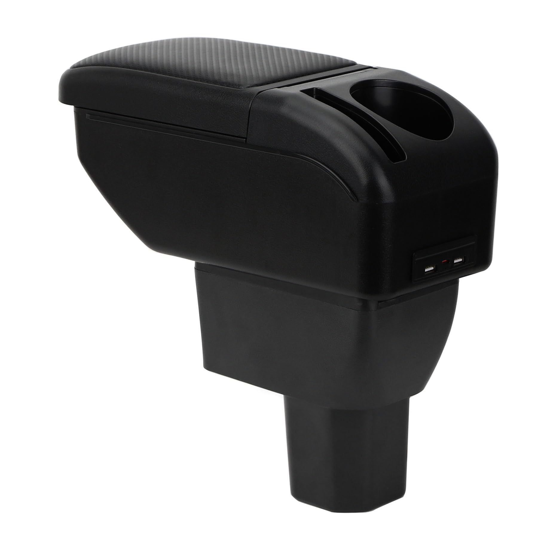 Armrest Compatible with Suzuki Ignis 2017-2025 Center Console Organizer Box Double Layer Style Usable for Elbow Support （Carbon Fiber Style）