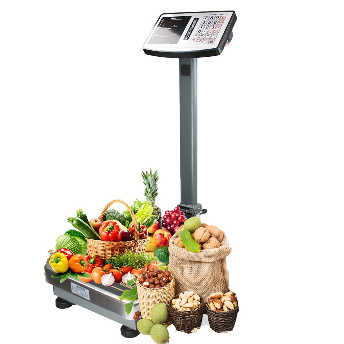 Balance postale pliable 880 lb, plate-forme numérique, balance industrielle précise pour peser les bagages, expédition de colis (taille : 200 kg/30 g)