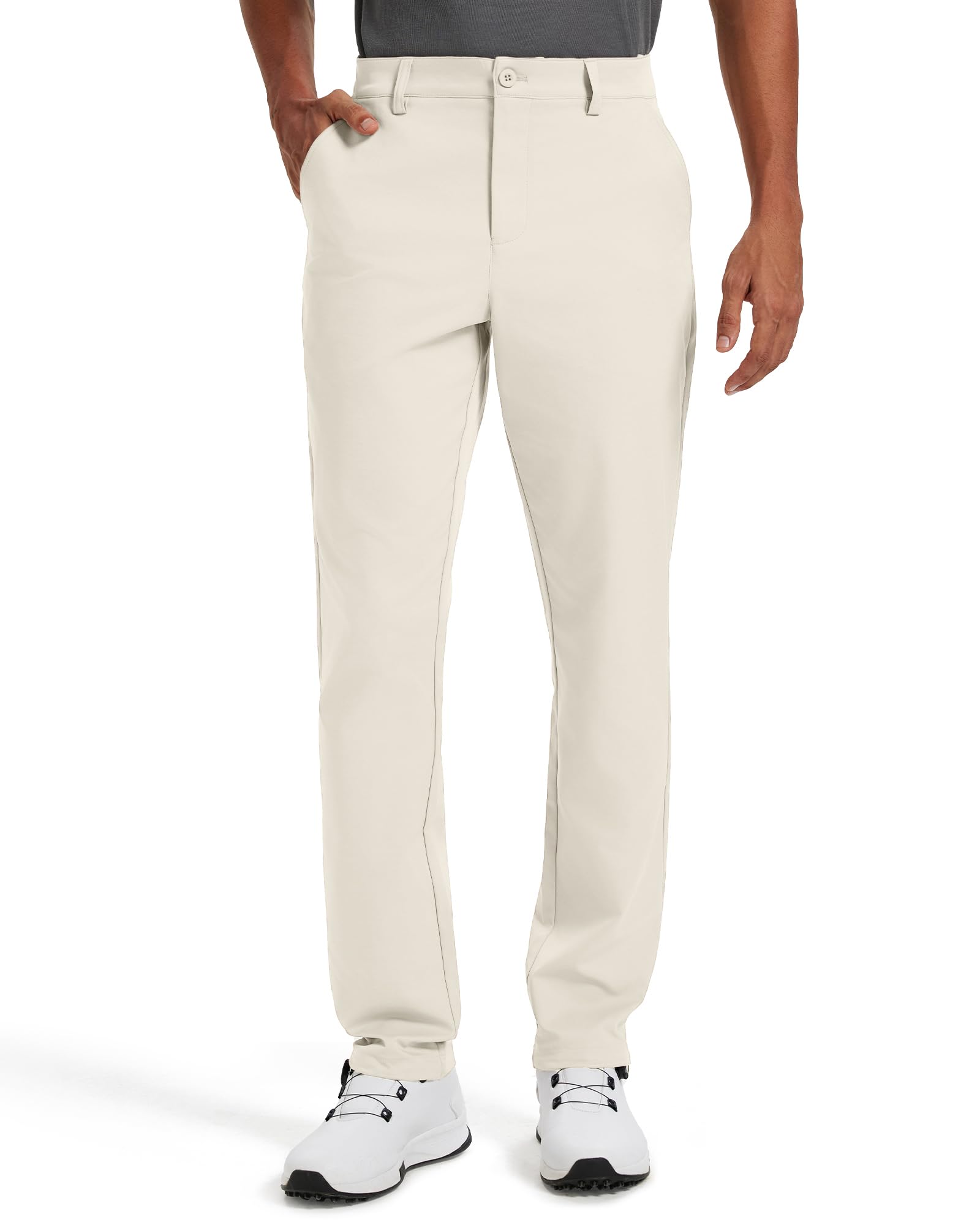 Men's Classic Fit Stretch Golf & Dress Work Pants 30''/32''/34'' - All-Day Comfort Performance Trousers for Business & Travel