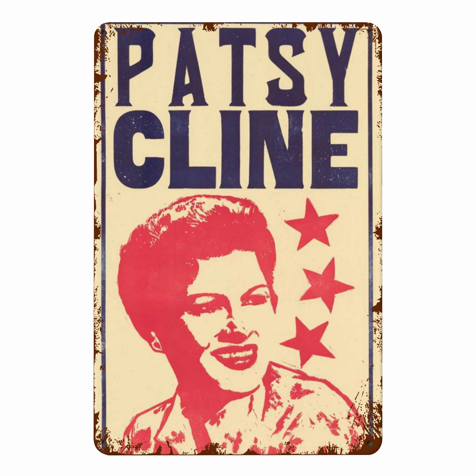 Bonnie D Erhart Patsy Cline Tin Signs Metal Sign Poster Iron Painting Indoor Outdoor Bar Coffee Home Kitchen Retro Wall Decor 8 Inch x 12 Inch , White 5, 8x12 Inch