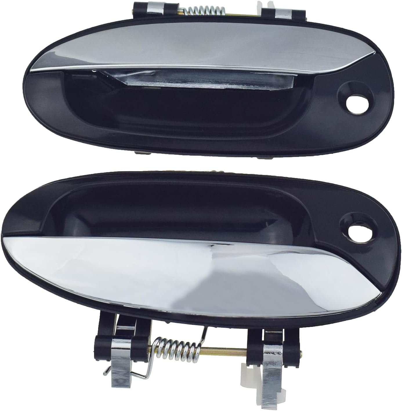 Front Left & Right Exterior Door Handles Chrome Pair For Kia Carens 2002-2006
