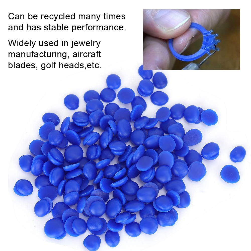 Perline di Cera, Stampo di Cera per Iniezione Professionale Riutilizzabile Ad Alta Resistenza, Perline di Cera per Colata di Gioielli con Piccolo Restringimento Opzionale Verde Blu, per Gioielli,(Blu)