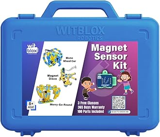 WitBlox Magnet Sensor Kit- 6 in 1 Projects| Smart Electronics Sensors for DIY Robotics Kit, STEM Learning & IOT Projects| Robot Toys for Kids Boys Girls| Birthday Gift Ages 8 9 10 11 12