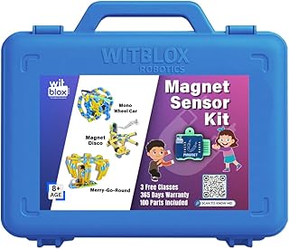 WitBlox Magnet Sensor Kit- 6 in 1 Projects| Smart Electronics Sensors for DIY Robotics Kit, STEM Learning & IOT Projects| Robot Toys for Kids Boys Girls| Birthday Gift Ages 8 9 10 11 12