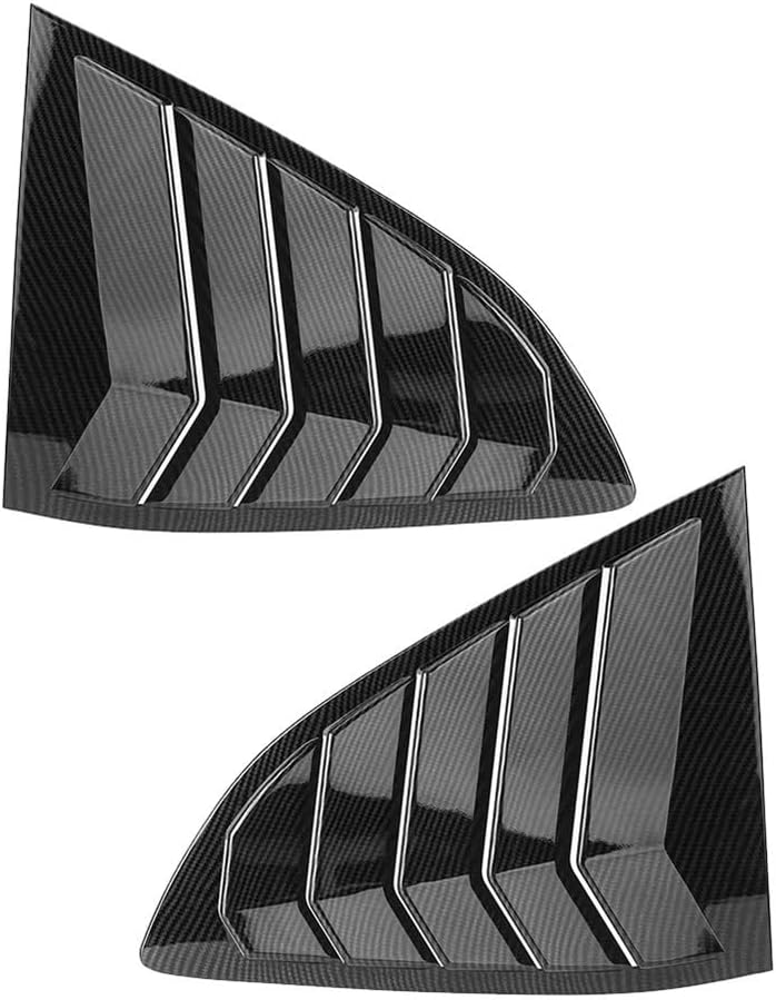 Car Rear Louver Window, Compatible for Honda CRV 2017-2022, Carbon Fiber Look Side Shutter Vent Trim