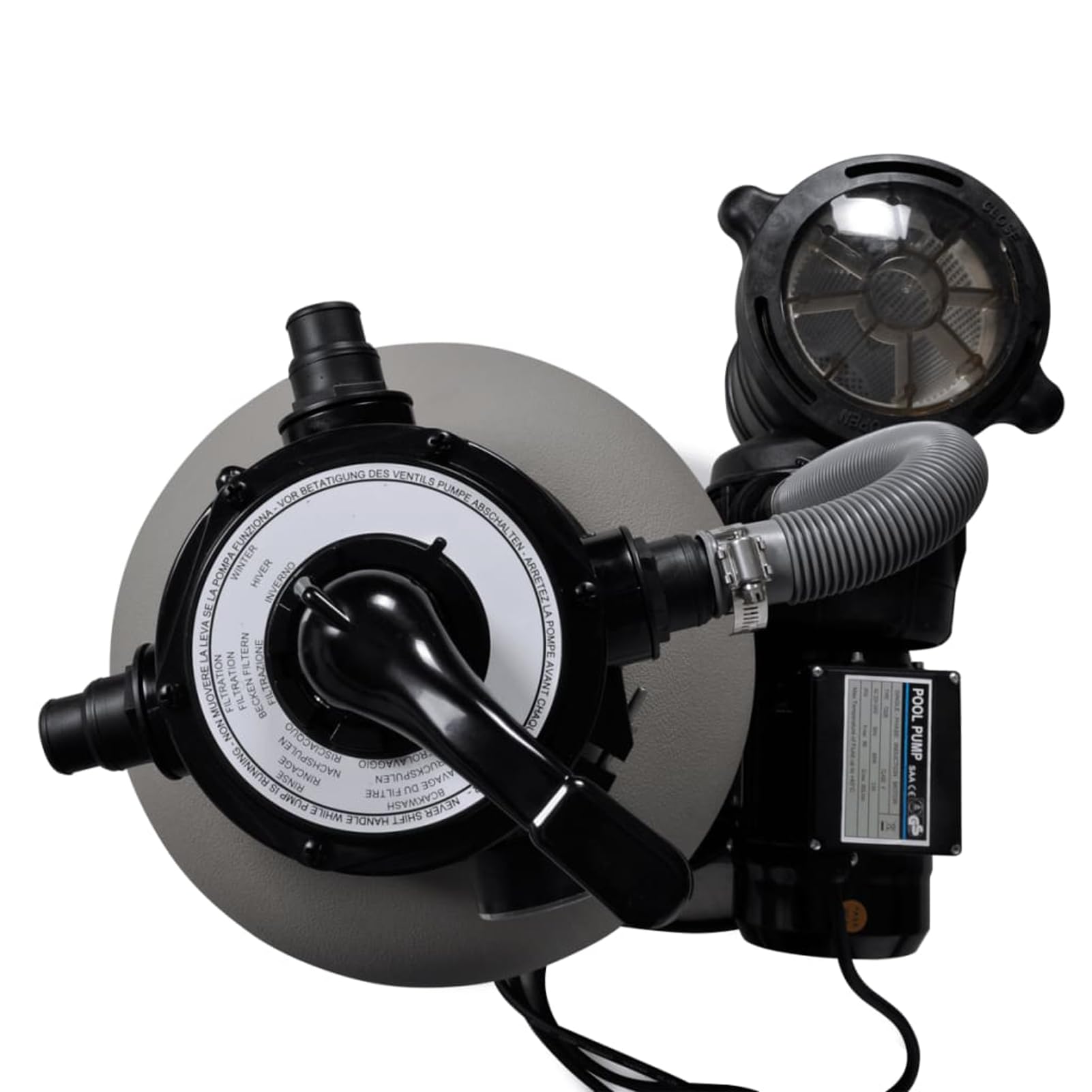 Homgoday Bombas de Filtro de para Piscina - Filtración 17000 L/h, Resistente a la Corrosión, Certificación GS
