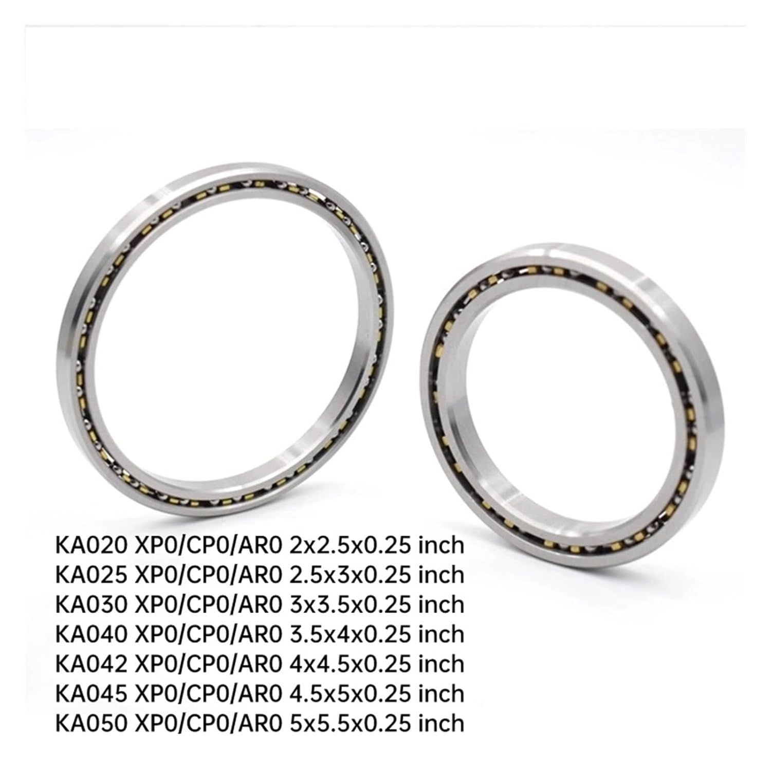 1PCS KA020 025 030 035 040 042 045 XP0 CP0 AR0 Thin Wall Constant Section Bearing Thickness 6.35mm 0.25 inch(KA025AR0)