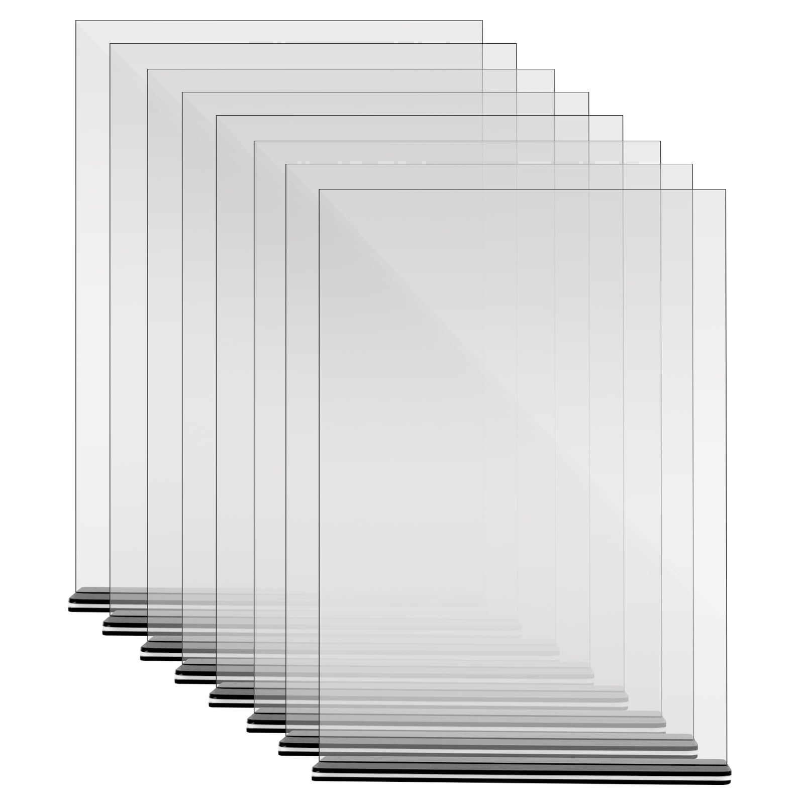 8 Stück Aufsteller A4 Acryl, Tischaufsteller A4, Transparent Preisschilder Ständer für Büro, Restaurant und Einzelhandel