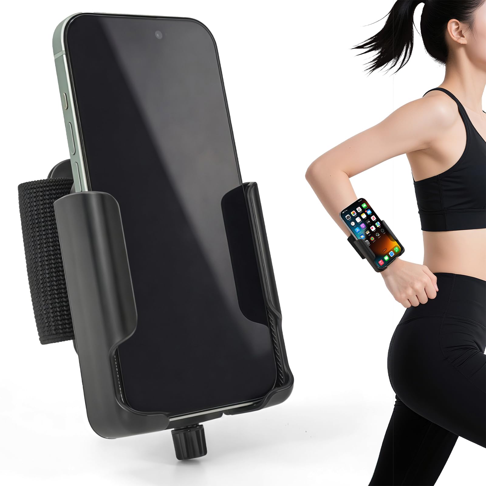 wangyue ランニング スマホ アームバンド スマホホルダー腕 スマホ 腕 固定 360度回転可能 簡単取り外し 画面操作妨げない スポーツ用 スマホホルダー