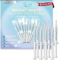 Venus Visage 35% Carbamide Peroxide Teeth Whitening Gel Syringes (8 Pack) - No Sensitivity Refill Kit for Trays, Enamel-Safe Brighter Smile
