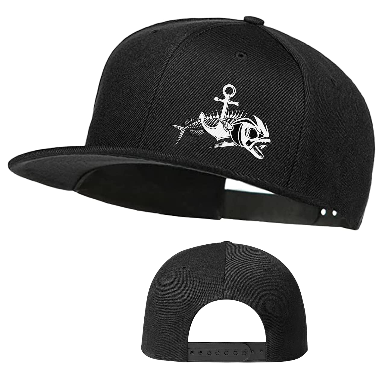 TijeyiSkull Skateboards Hat Flat Bill Hats for Men Snap Backpack Mens Hats  and Caps Cool Snapback Baseball Cap for Boys Hip Hop