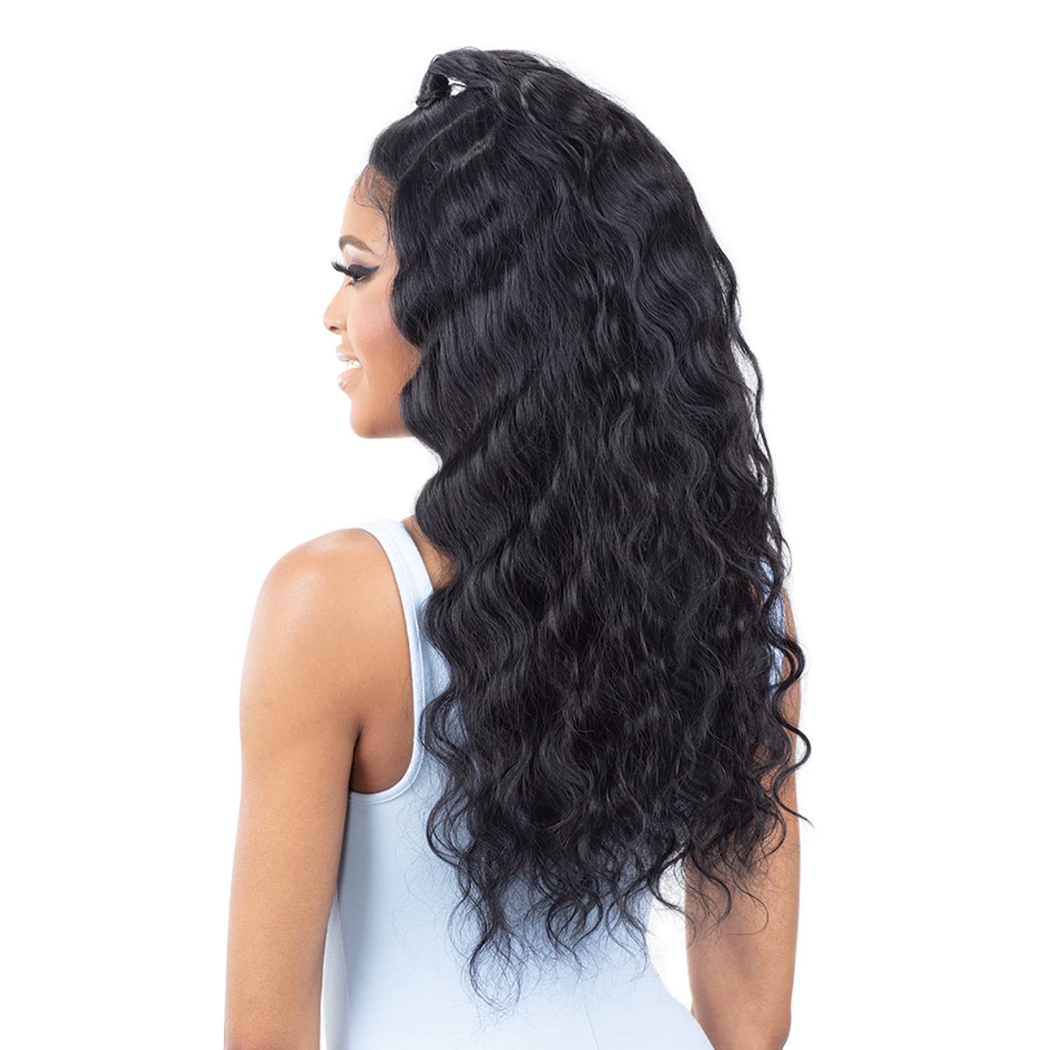 Model Model HD Lace Front Wig Half-Up Angie (2)