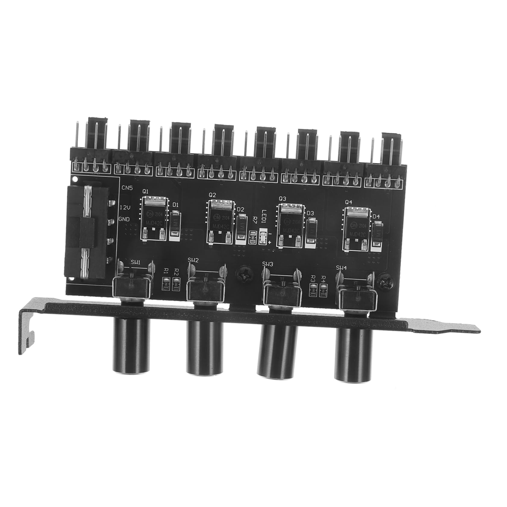 Healeved 4stücke Pc Kühlventilator Hub Pin Adapter Computer Erweiterung Leiser Fan Controller Mit Geschwindigkeitsregelung Fach Steuerung Für Pc Kühlung Und Bürobedarf