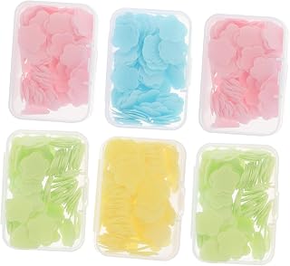 SUPVOX 6 Pçs Sabonete Descartável Em Flocos Sabonete De Espuma Para Crianças Mini Sabonetes Perfumados Sabonete De Papel Descartável Em Flocos Sabonete De Papel Confete Banho Folha De