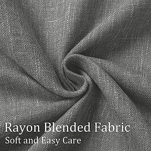 Image of Vision Home Charcoal Grey Pinch Pleated Full Blackout Curtains Room Darkening Window Curtains for Living Room Bedroom Thermal Insulated Pinch Pleated Drapes with Hooks Back Tab 2 Panel 40 inch Wx108 L