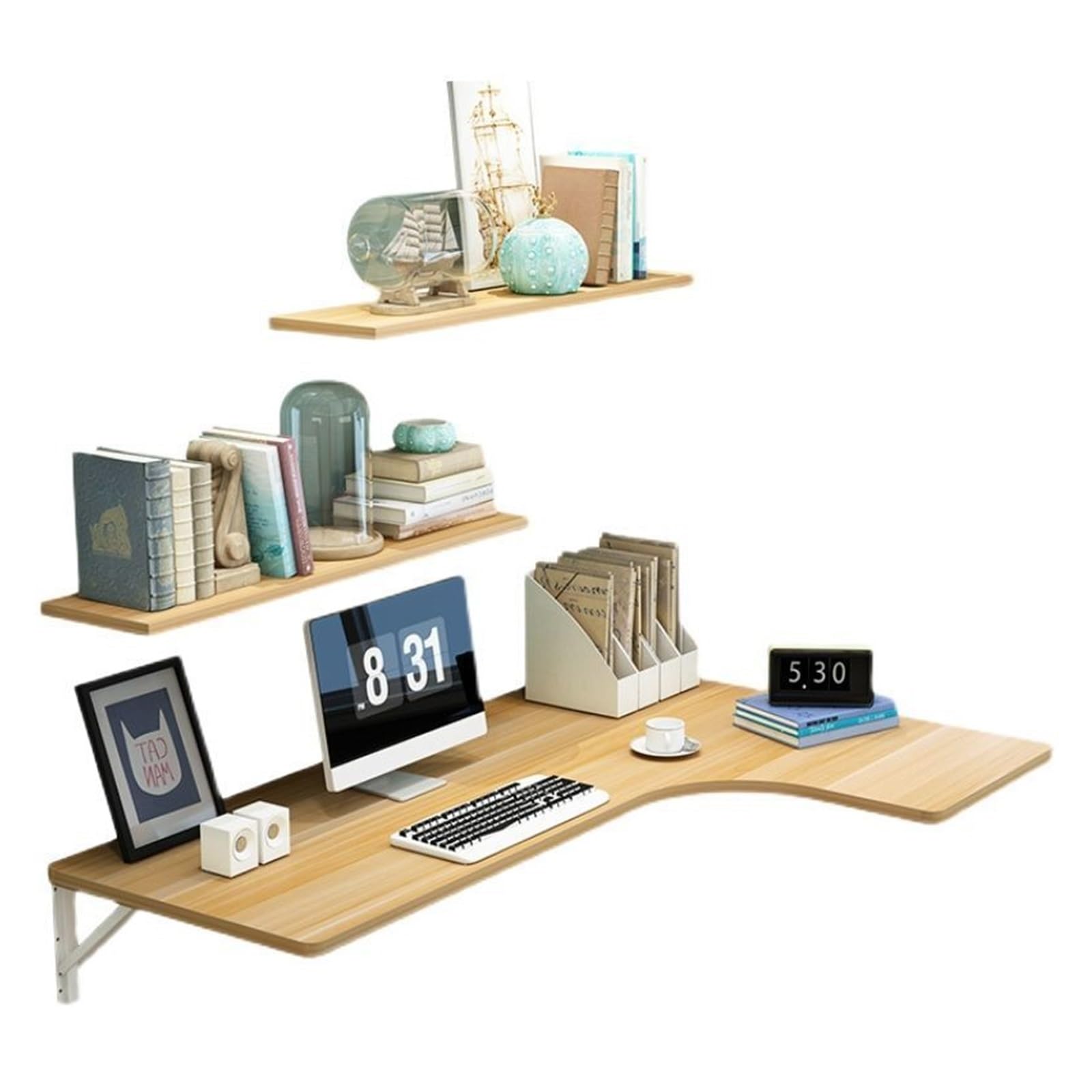Table pliante murale avec chaise bureau ordinateur portable A1