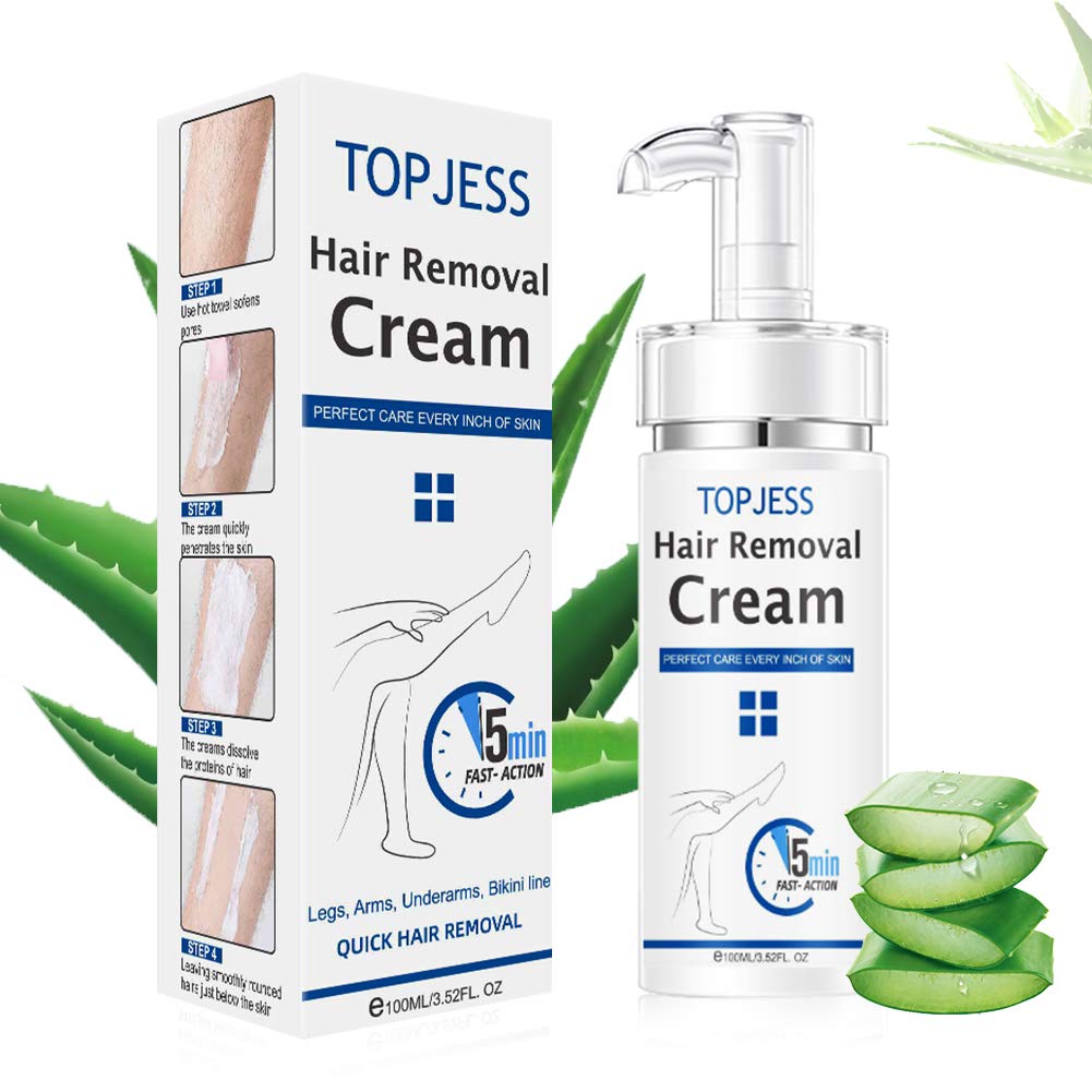 Hair Removal Cream, Depilatory Cream, Prevent Hair Growth, No Irritation, Moisturizing and Soothing Depilatory Cream for Body Hair, Skin Friendly & Painless Flawless Hair Remover