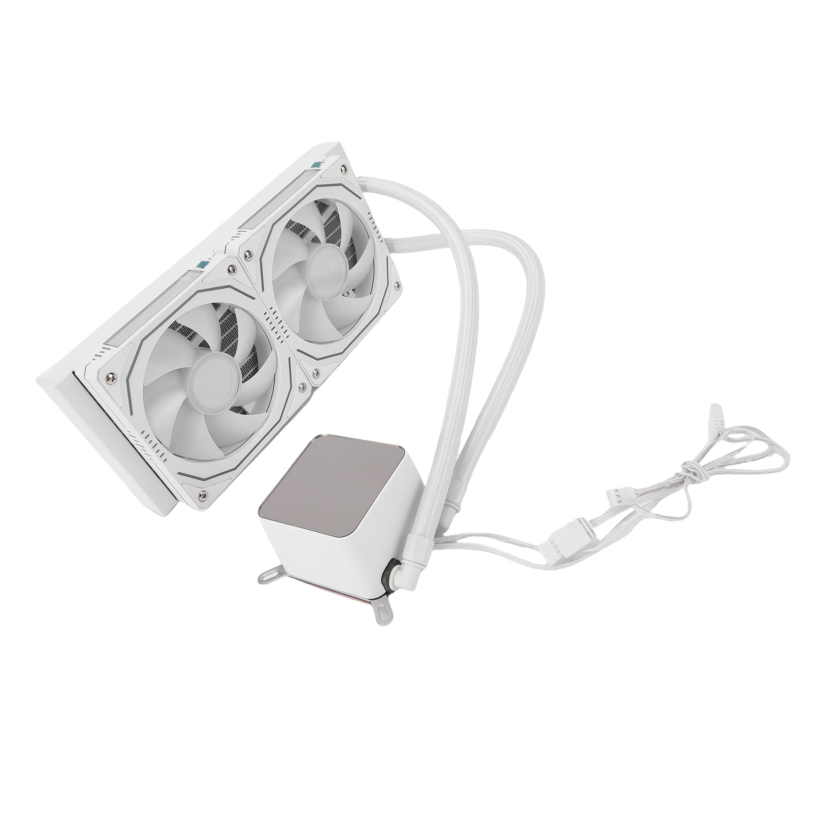 Chłodzenie Wodne Procesora, Chłodnica Cieczy ARGB, Zamrażarka Cieczy z 2,2-calowym Ekranem LCD, Wydajna Pompa Sterowana PWM, Wentylatory ARGB, Idealny do Procesora AM4 AM5 LGA1851 1700 (WHITE)