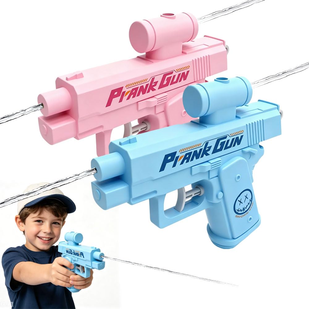 Pistolet na wodę Prank Gun, 2 sztuki pistoletów na wodę, mały pistolet natryskowy z przodu i z tyłu, pistolety wodne na letnią imprezę, plażę, basen, imprezę