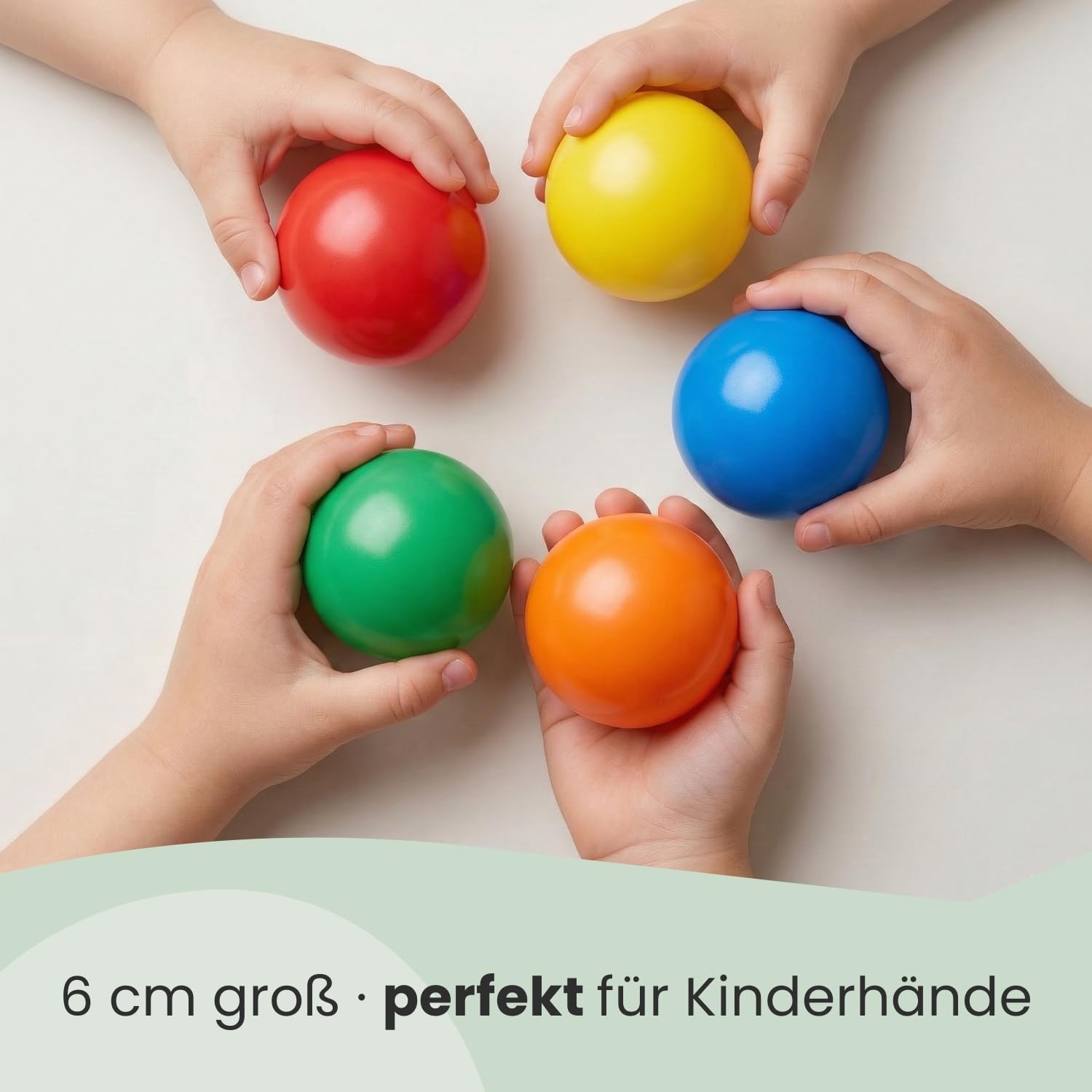LittleTom 500 Bälle für Bällebad - 6cm Plastik Bälle Kinder Spielbälle - Babyball zum Greifen - Plastikbälle für Bällchenbad Hüpfburg Bällepool Baby Spielzeug Set für Trampolin Spielzelt Laufstall