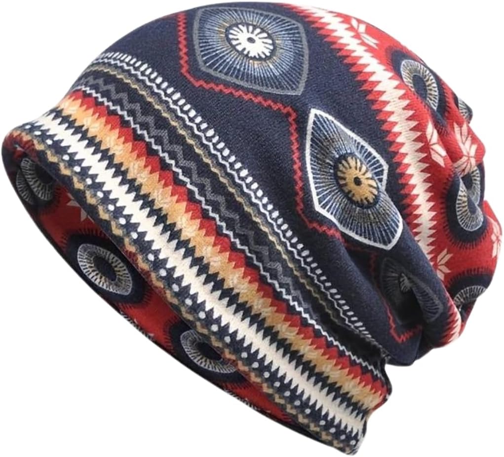 Youstylo Men's Women's Slouchy Blended Cotton Summer Winter Beanie Skull Multicolor Cap - SB3035 (Free Size)