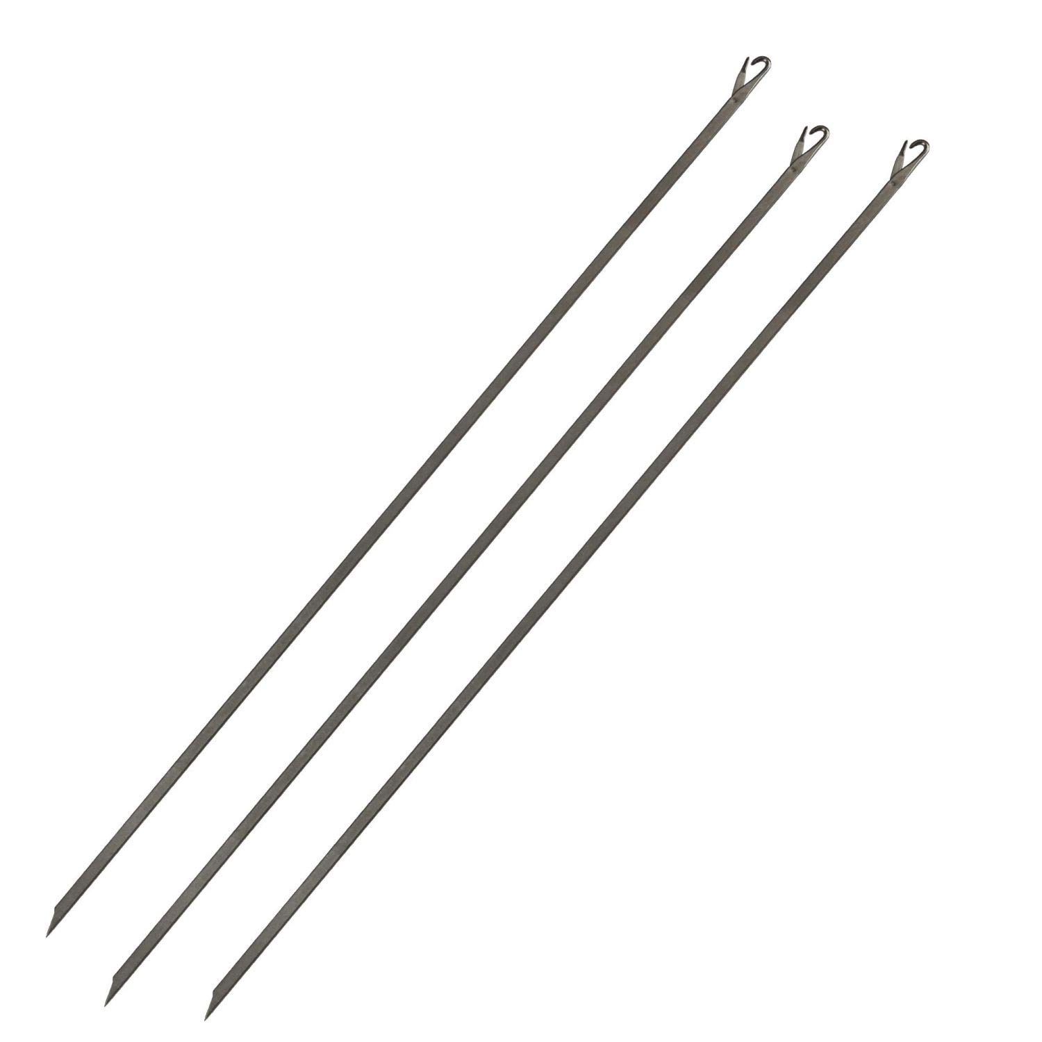 Angel Domäne Ködernadel Set 3 Stück 12,5cm mit Klappöse für Köderfisch Boilie | 3er Set Ködernadeln 12,5cm mit sicherer Klappöse – zum Aufziehen von Köderfisch, Boilies & Naturködern