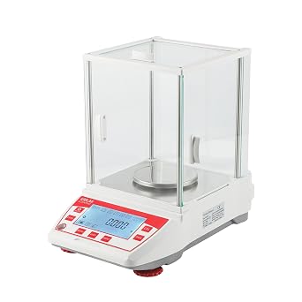 Analytical Balance 1000g x 0.001g GN mg Unit Precision Lab Scale 0.0001g Digital Analytical Scale RS232 Interface Laboratory Electronic Balance LCD Display with Glass Windshield