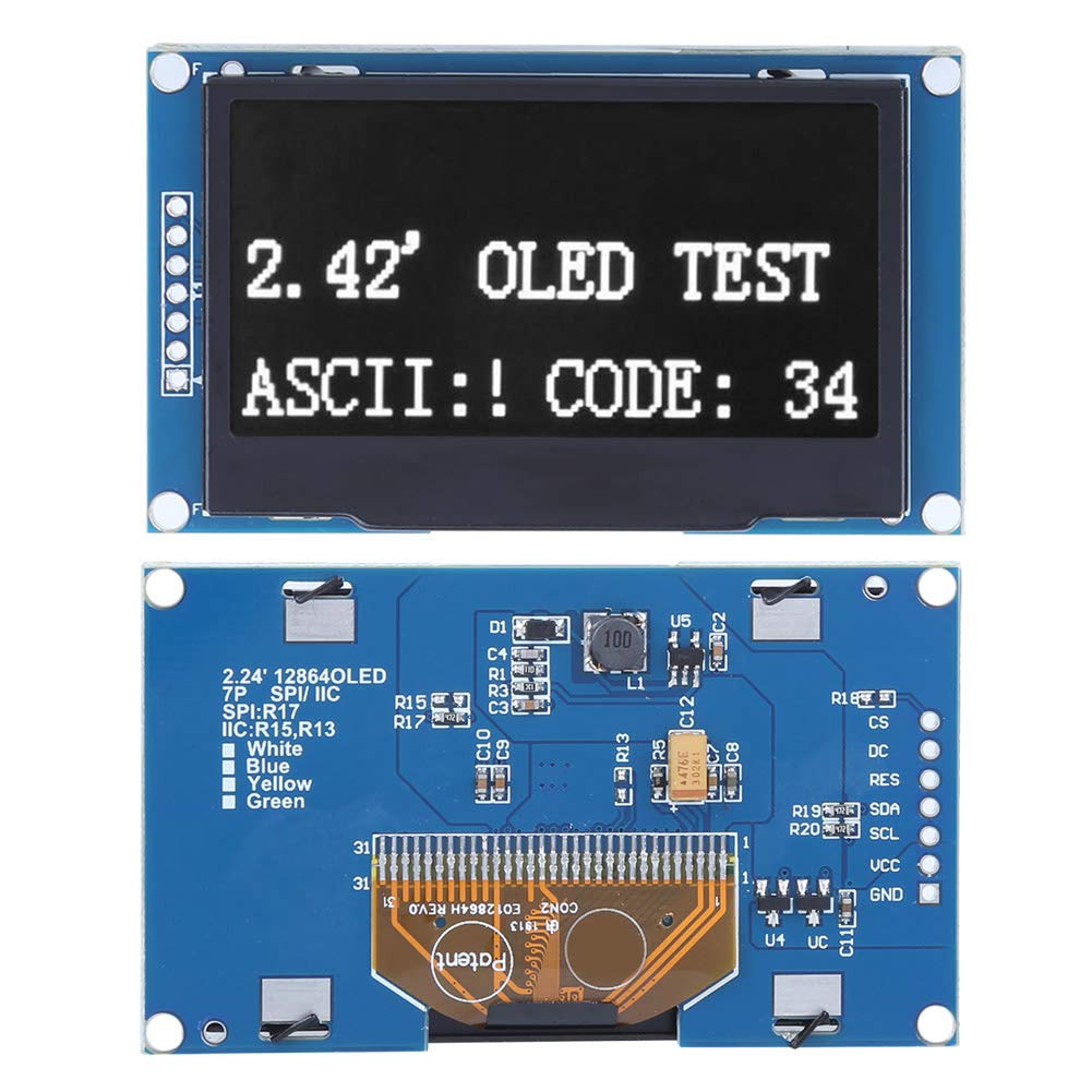 Écran OLED 2.42 Pouces - Module Affichage Pour DIY, Arduino, SPI/IIC