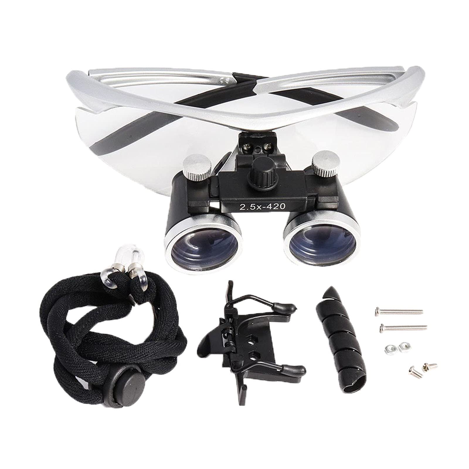 asdchZen Dental Surgical Loupes 2.5X 3.5X 420Mm Magnifier Optical Glass Magnifying Glasses
