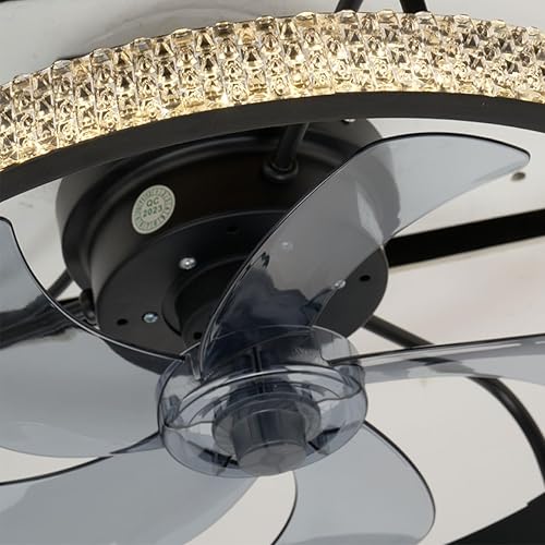 Miniatura 7 de Ventiladores de techo de 20 pulgadas con luces, modernos ventiladores de techo de perfil bajo con control remoto, 3 luces LED, reversible, cambio de
