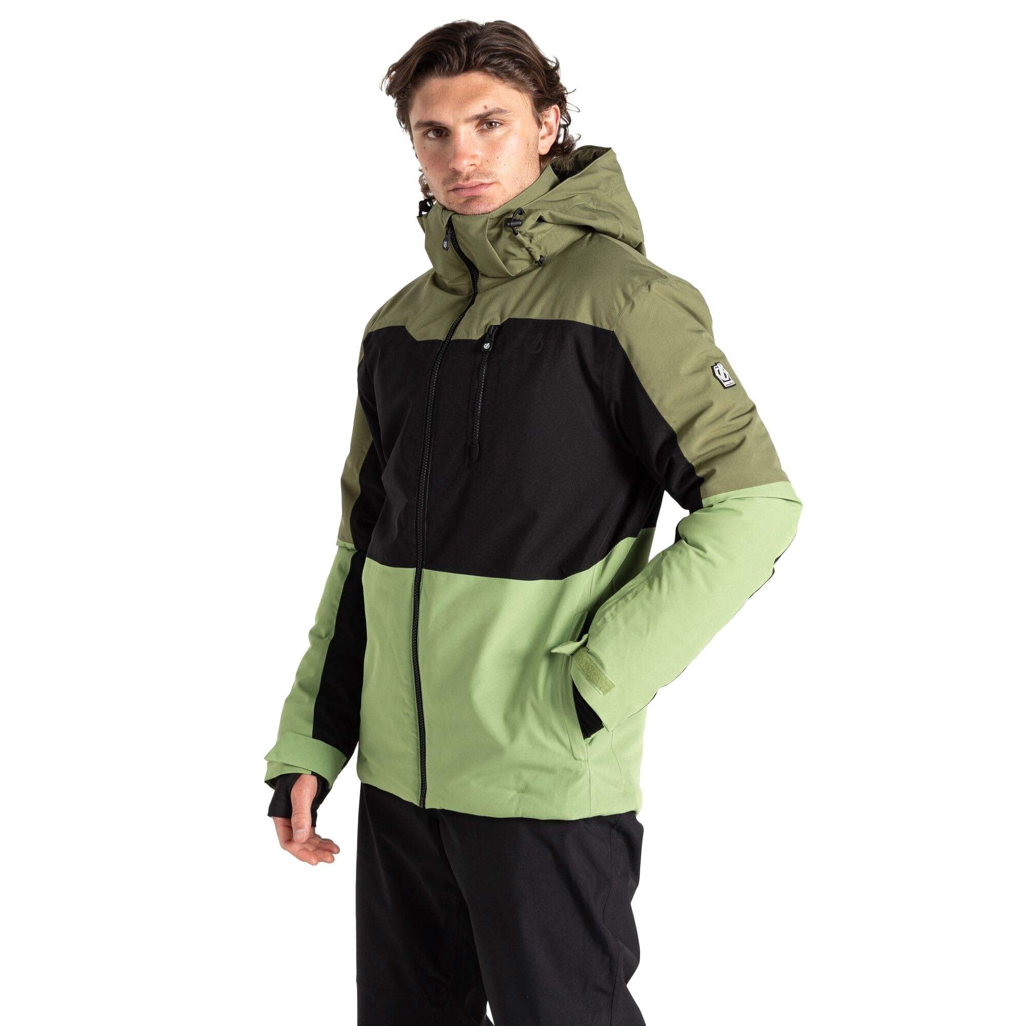 Dare 2b Mens Edge Ii Ski Jacket, Olivine Green Black, XXL EU