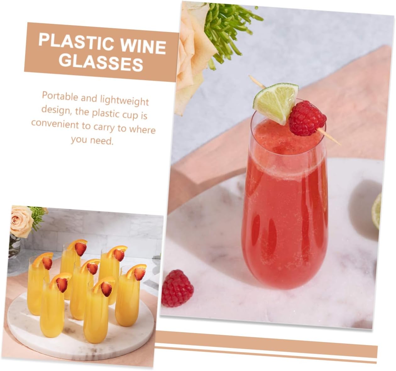 PRETYZOOM 40pcs Shatterproof Plastic Cups for Parties Events Home Use Wine Beverage Tumblers for Weddings Picnics and Outdoor Gatherings