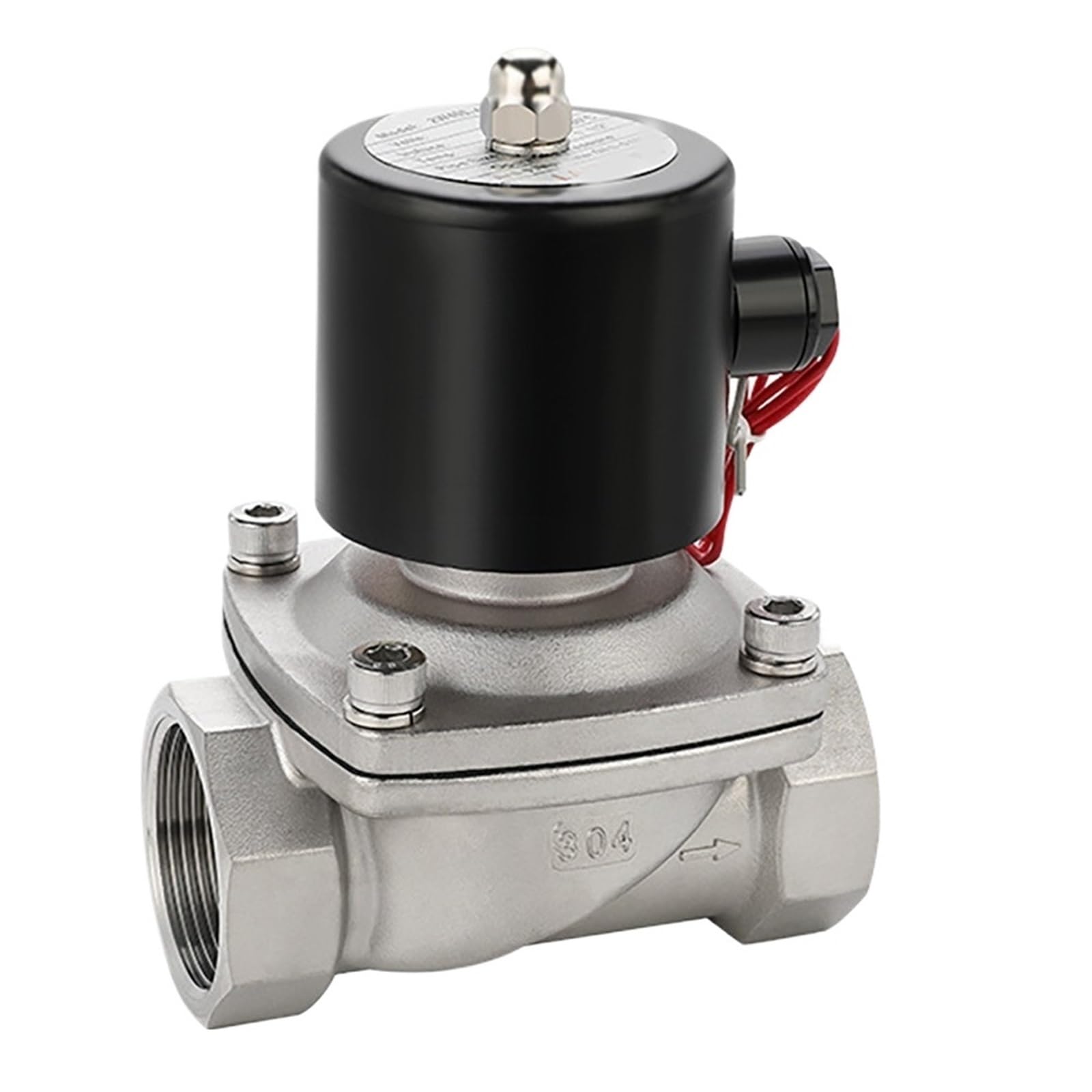 Moevgridr 3L4 Stainless Steel Electric Solenoid Valve Normally Closed(,220V)