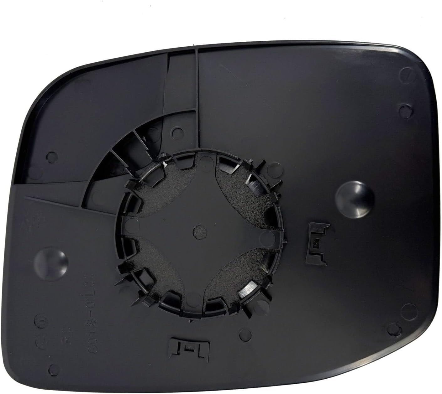 Driver Side Mirror Glass Assembly Non-Heated With Plastic Backing Plate Compatible with 2010-2014 Ford E-150 E-250 E-350 Super Duty (Blind Spot Lens)