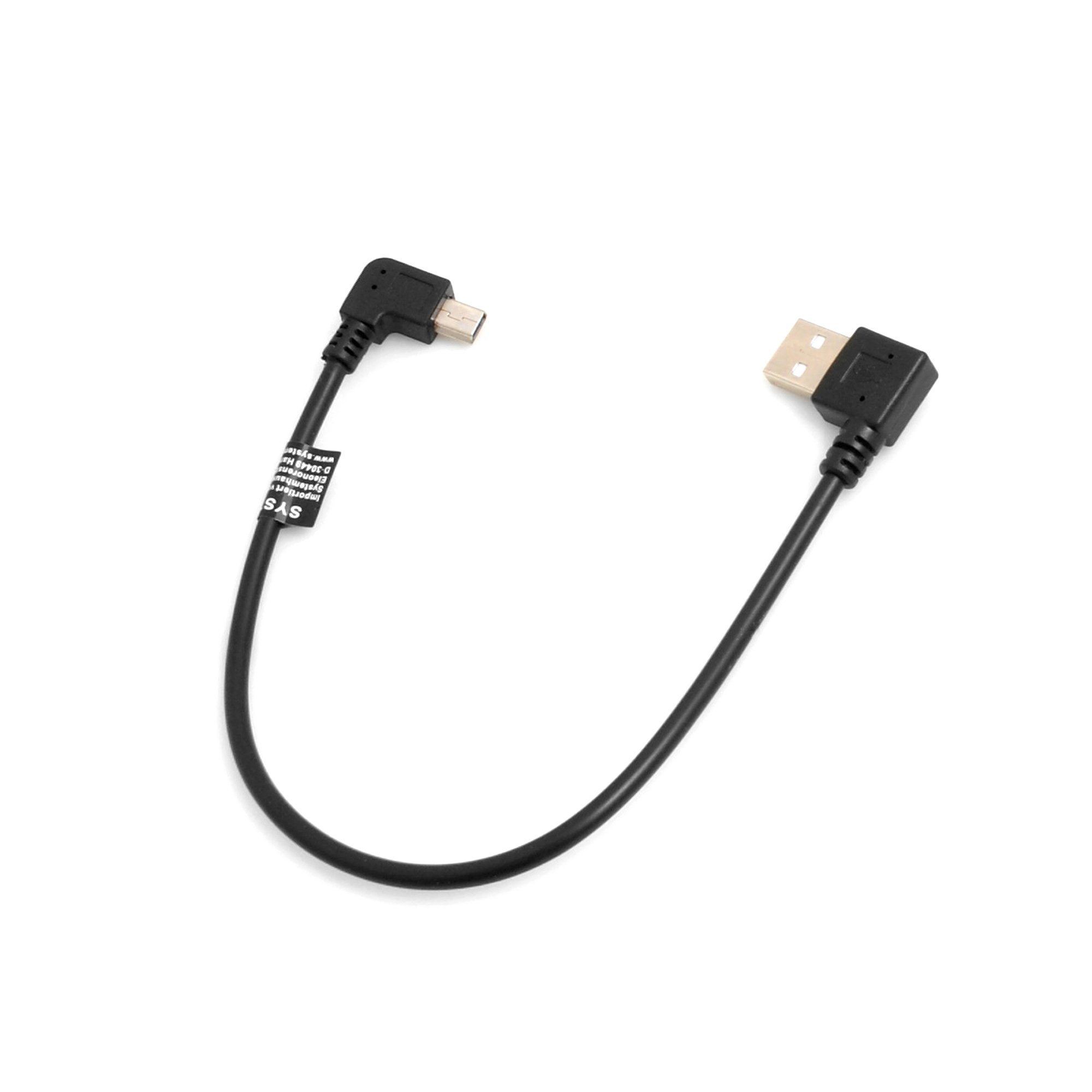 Keple Cavo Mini USB Angolo Retto Maschio A Maschio 2.0 – 1M, Compatibile Con TomTom Start, ONE, Go E XL, Ricarica E Sincronizzazione Veloce
